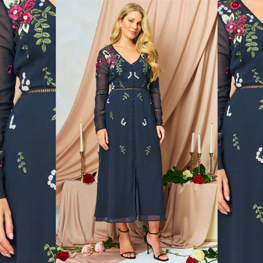 The rosette embellished dress