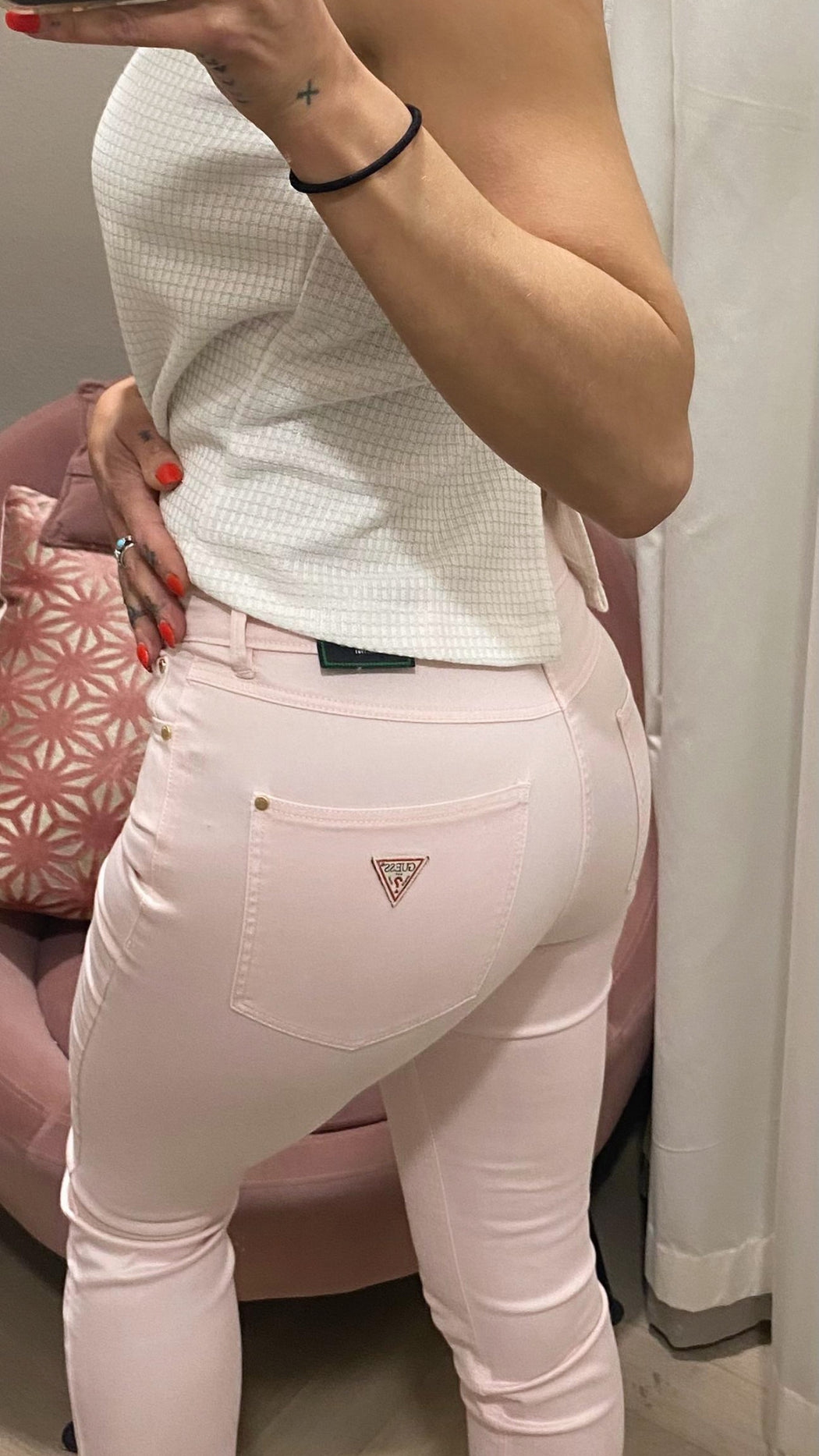 W5GA91W93CM guess 1981 skinny high rise capri jeans