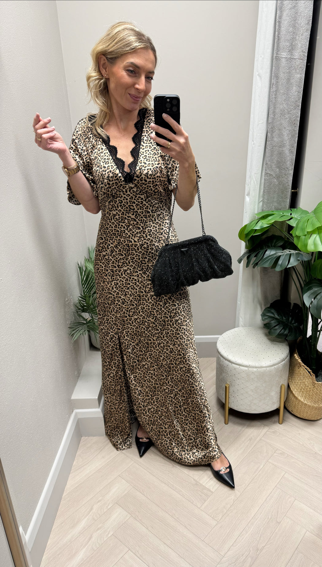 Guess Martine leopard print dress w5yk01whez2