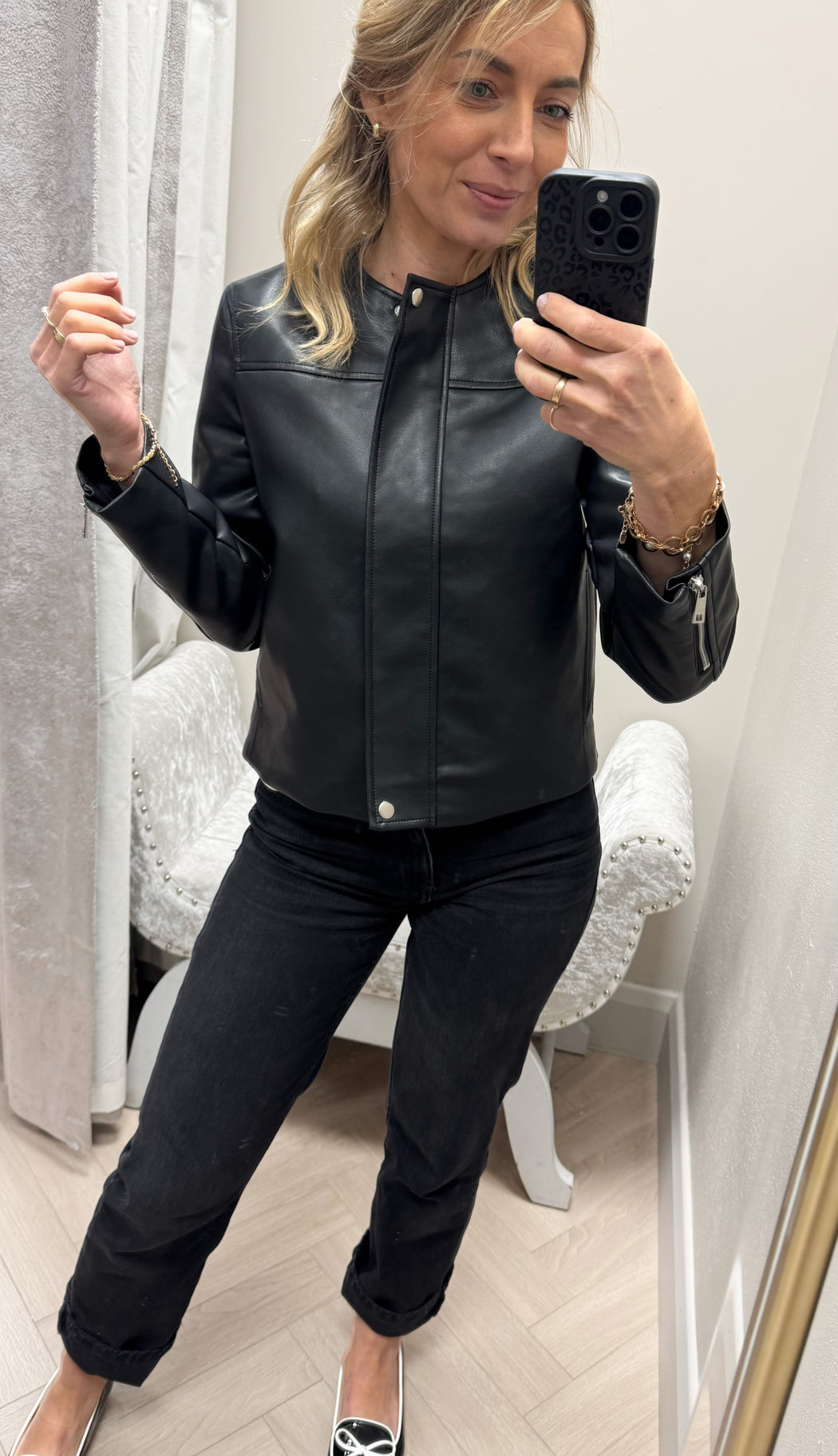 Tukker black biker jacket