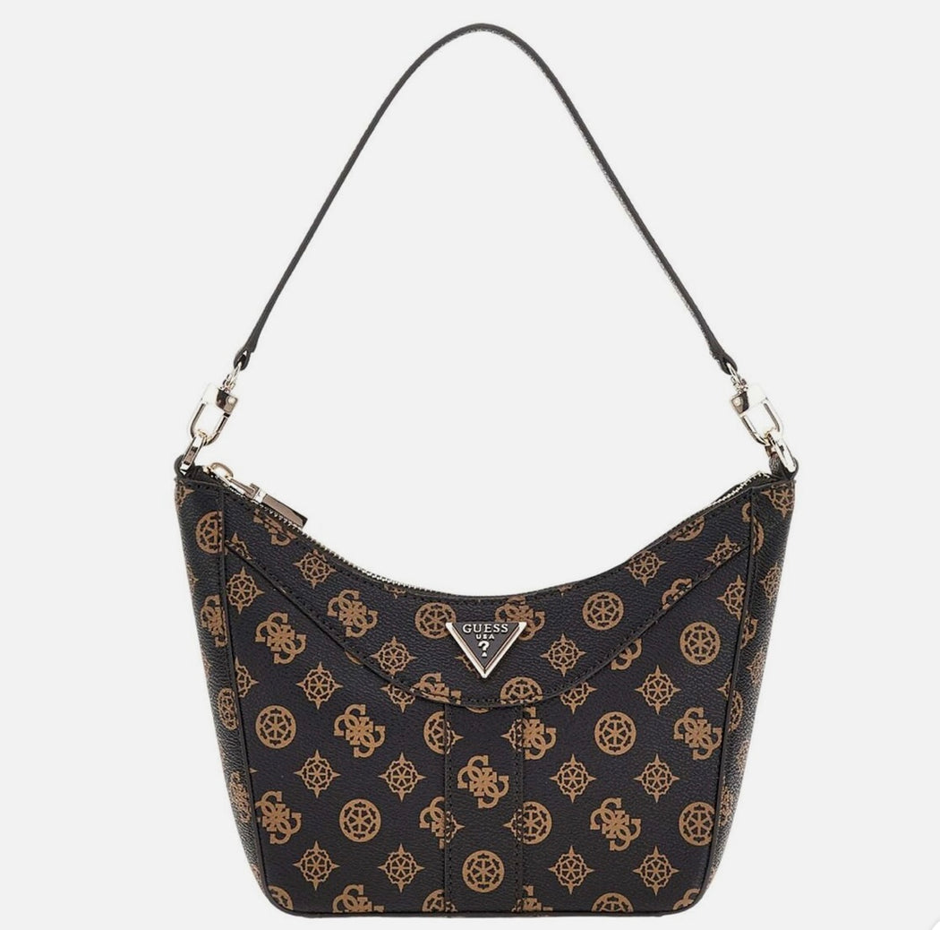 Guess mocha logo dorys satchel bag PM952117