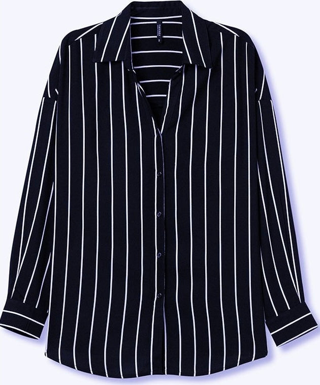 Buarque navy striped shirt