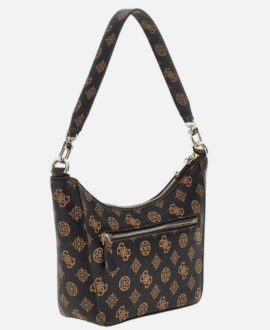 Guess mocha logo dorys satchel bag PM952117