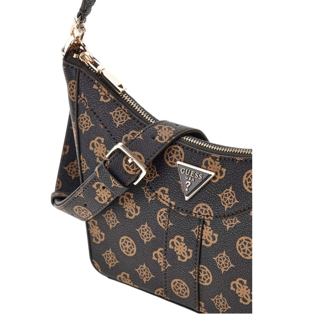 Guess mocha logo dorys satchel bag PM952117