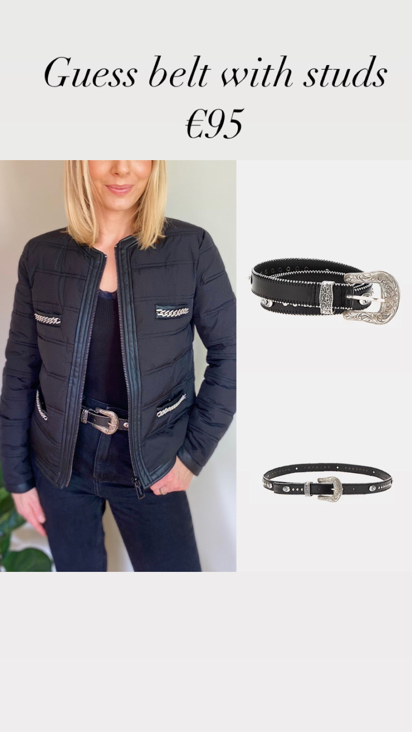 BW7872P3420 Guess belt with studs