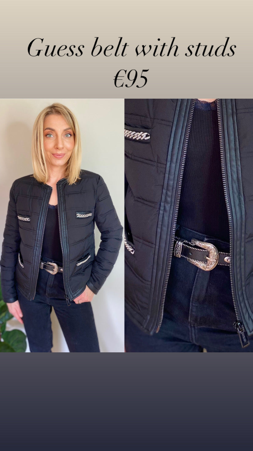 BW7872P3420 Guess belt with studs