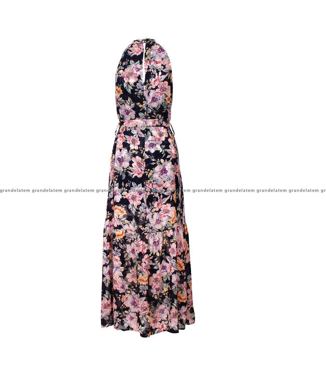 Guess Katia navy floral halter dress