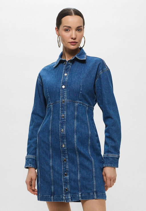 Guess denim button up shirt dress W5RK99D4H71