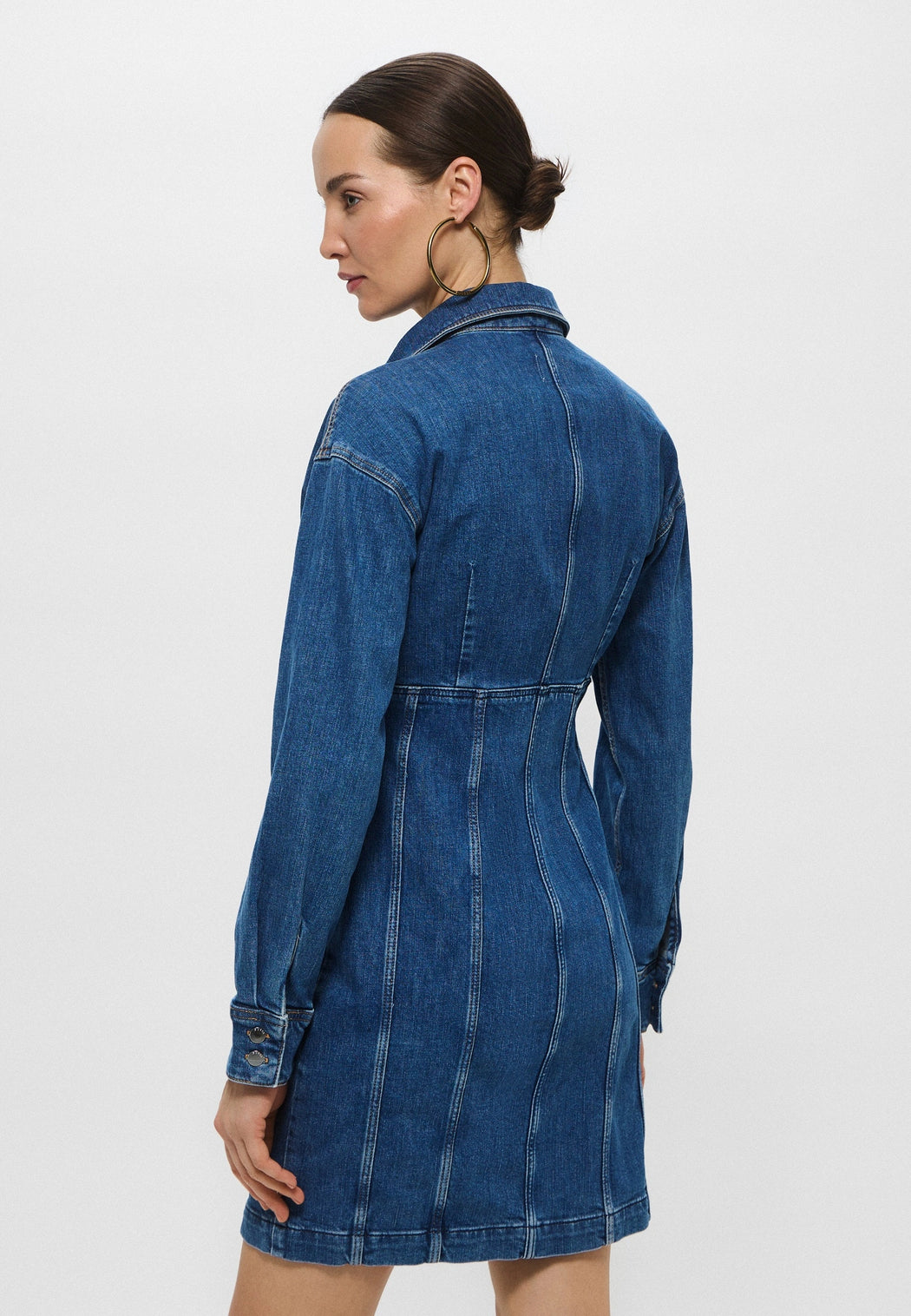 Guess denim button up shirt dress W5RK99D4H71