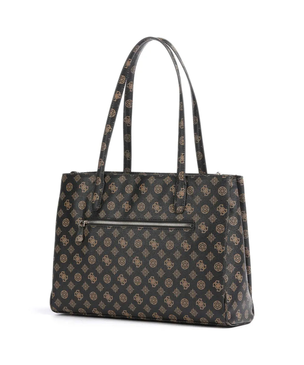 Guess brown logo power play tote bag QG900624