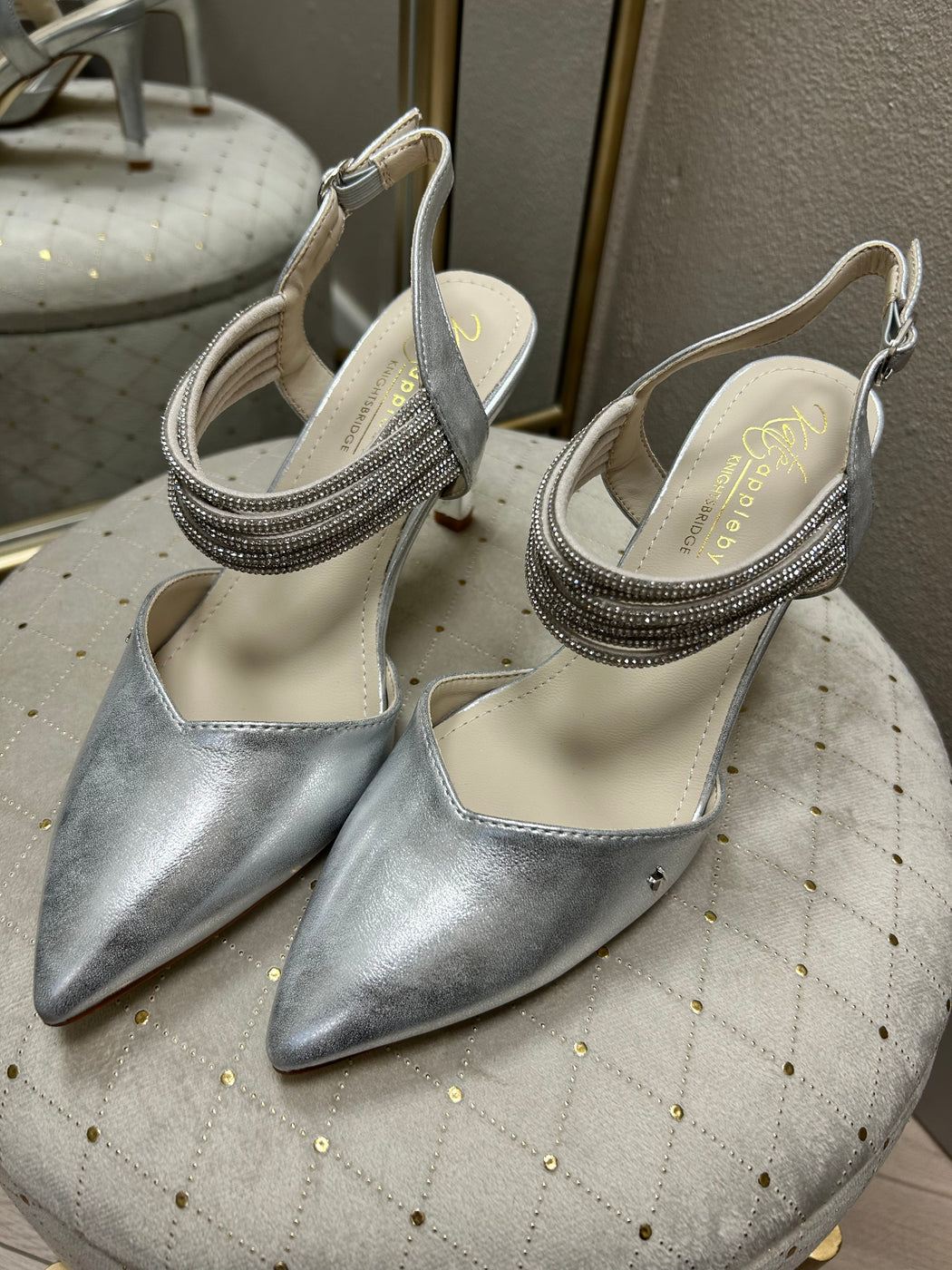 Wishaw Chrome Sparkle Heel