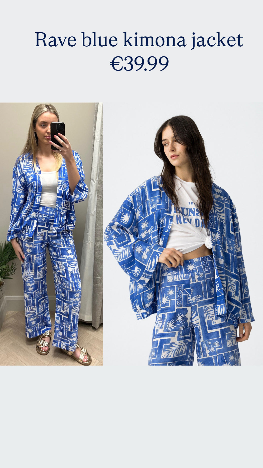 Rave blue kimona jacket