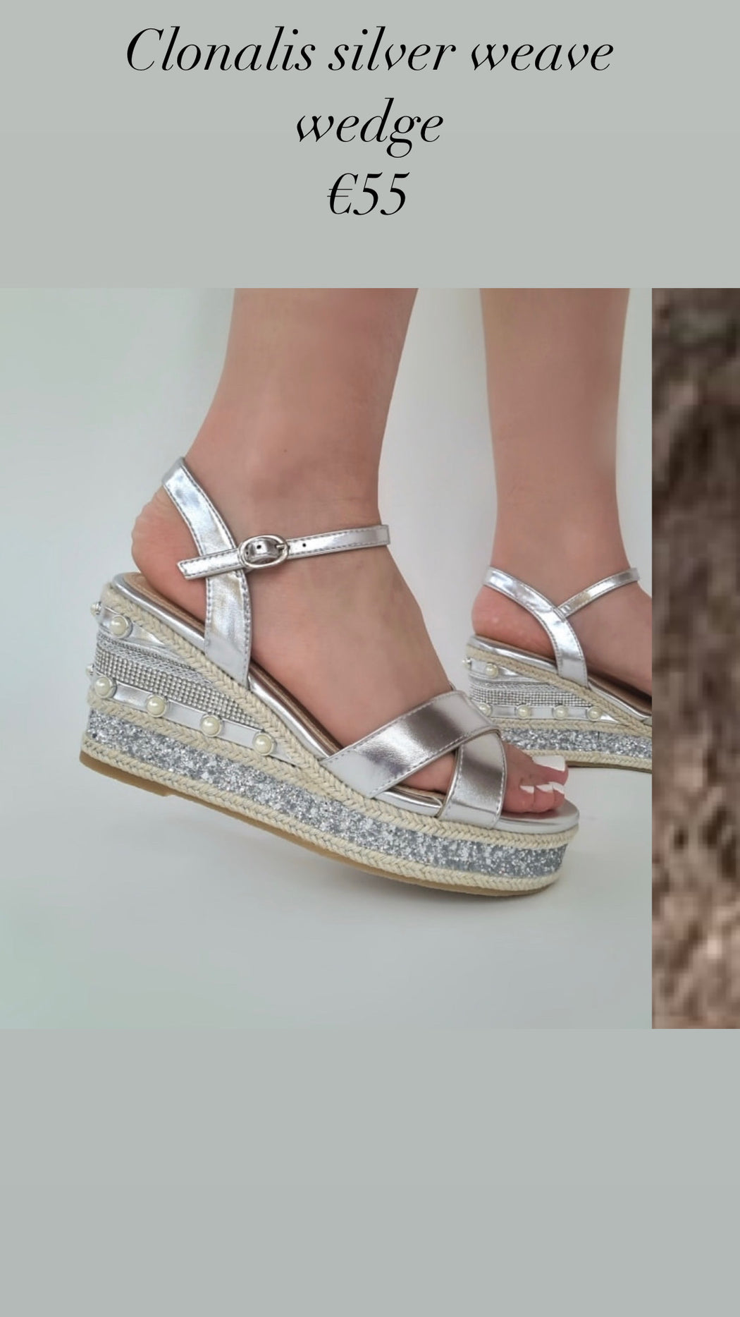 Clonalis silver weave wedge