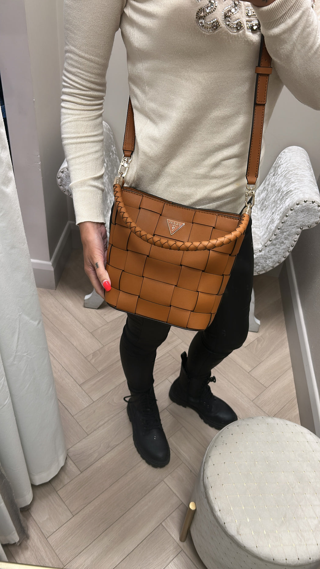 Guess Caramel MAYLEE bag. WG966103