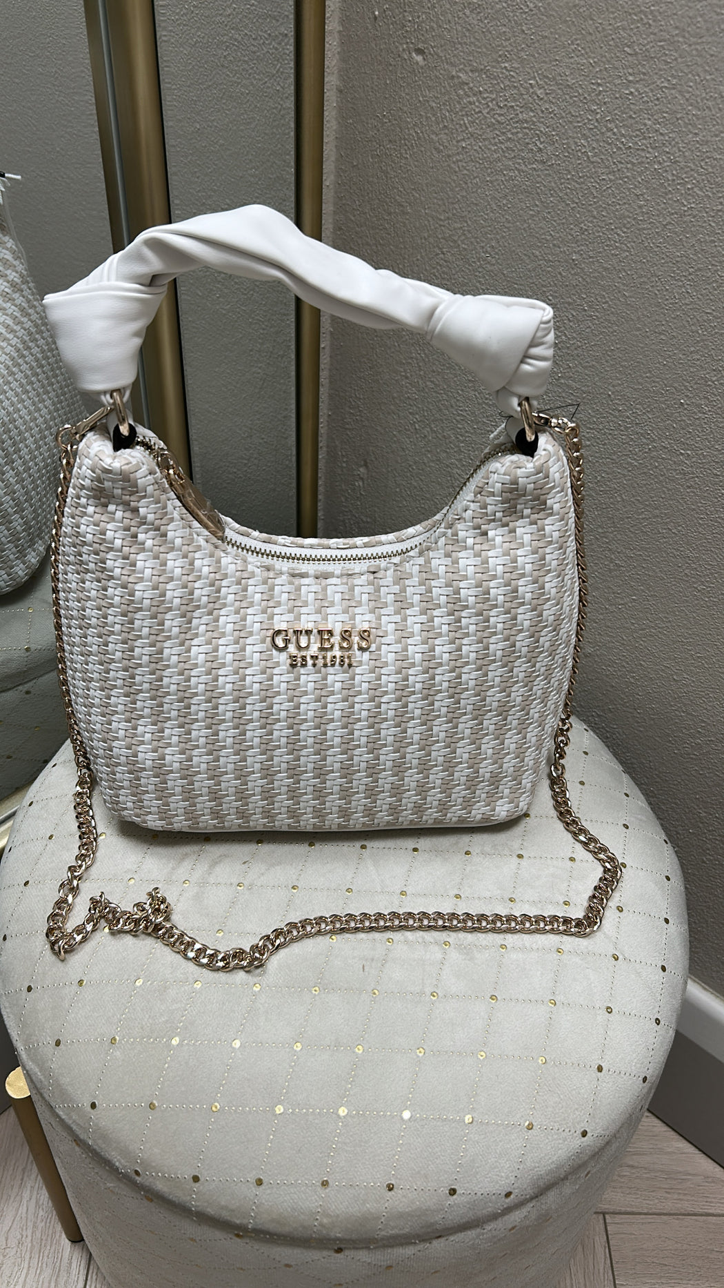Guess White Multi MIREMA Bag. WG963101