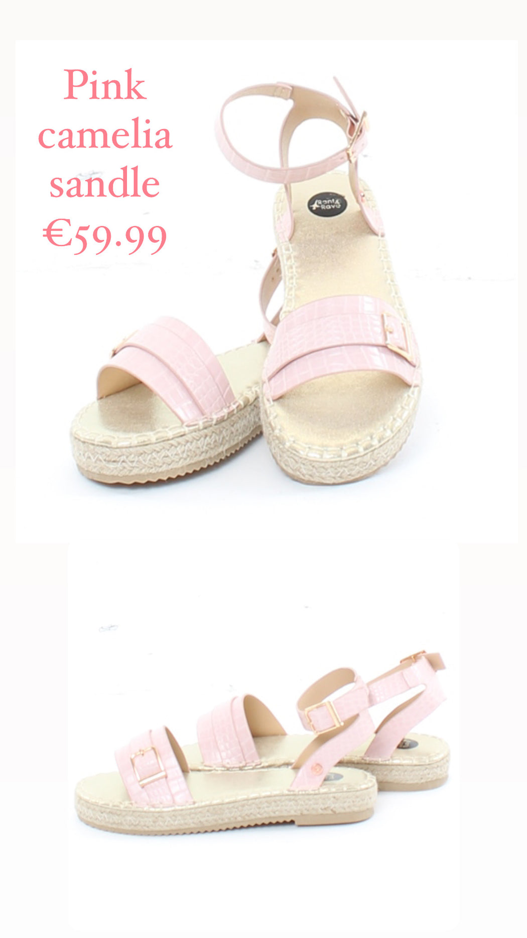 Pink camelia sandle