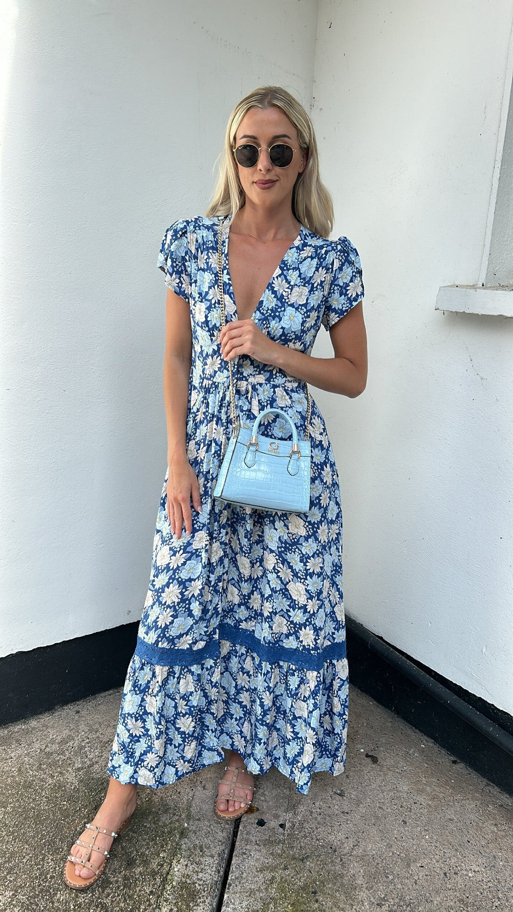Francesa print maxi dress