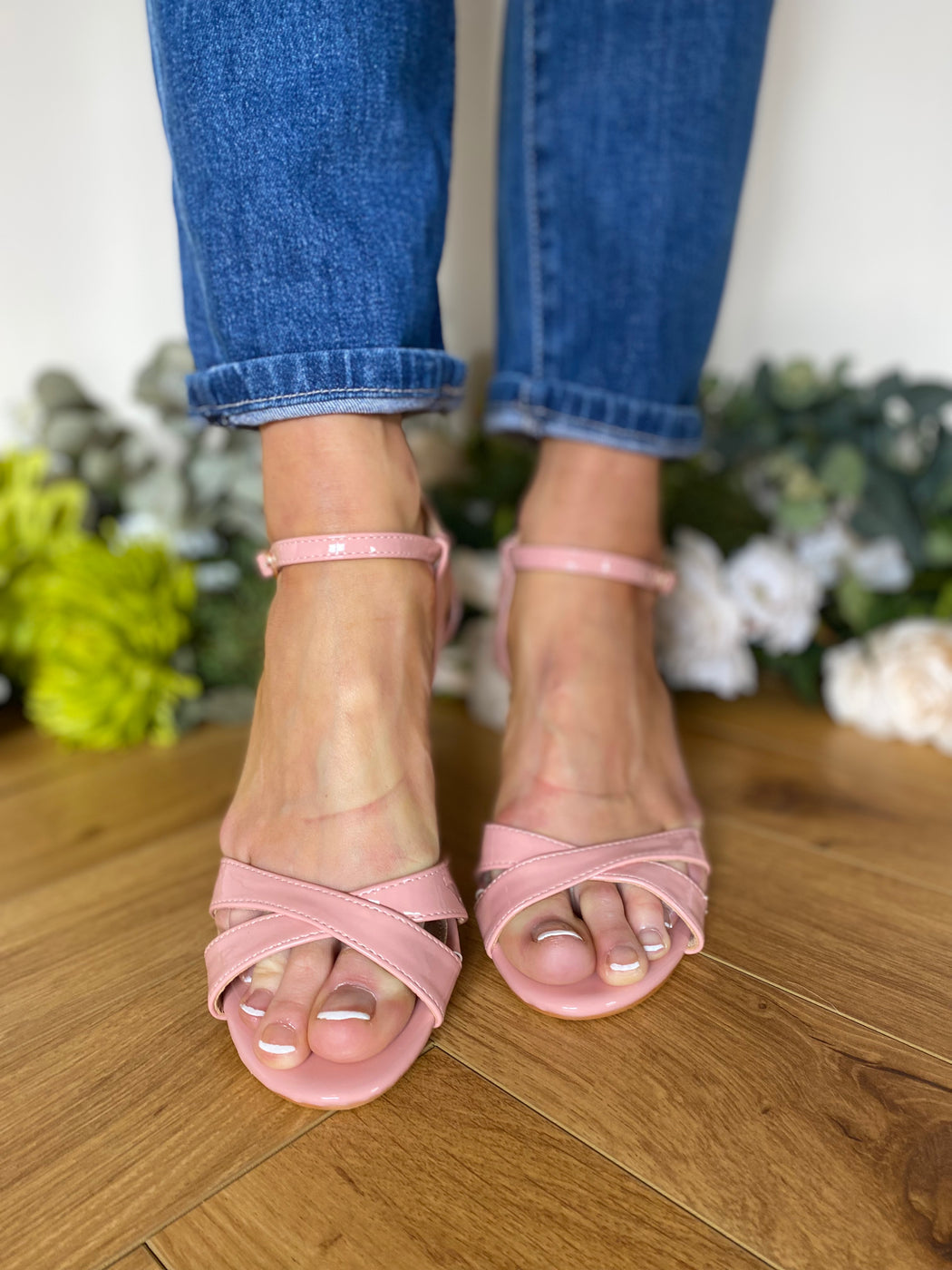 Aylesbury blush twist heels