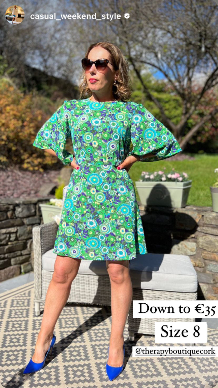 Green print Misty traffic dress