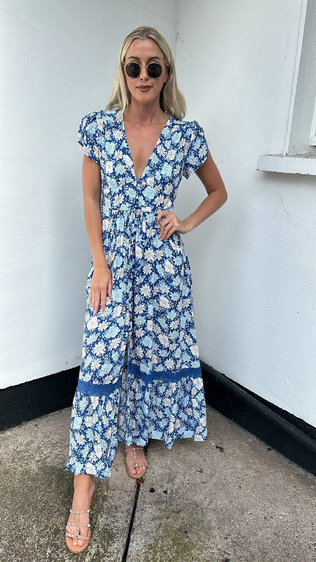 Francesa print maxi dress