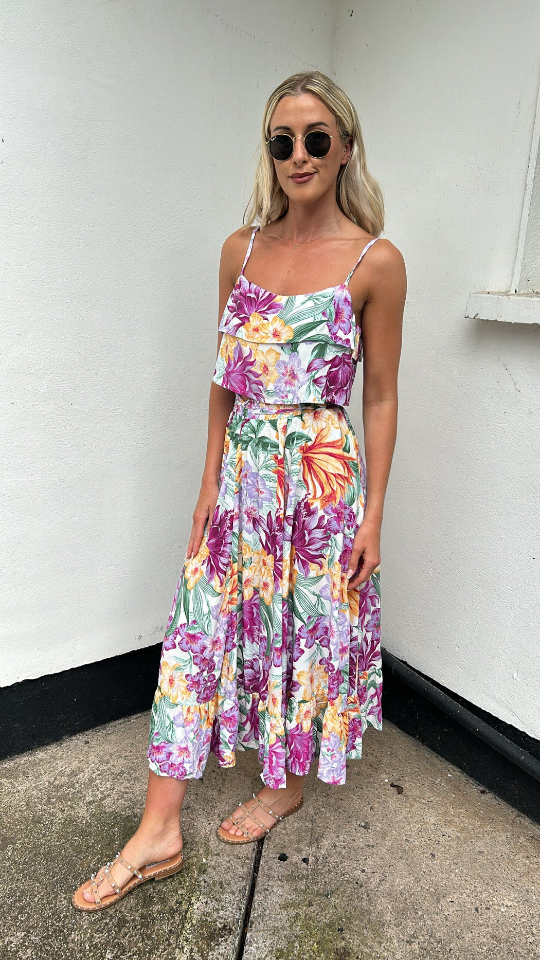 Honolulu print maxi & top set
