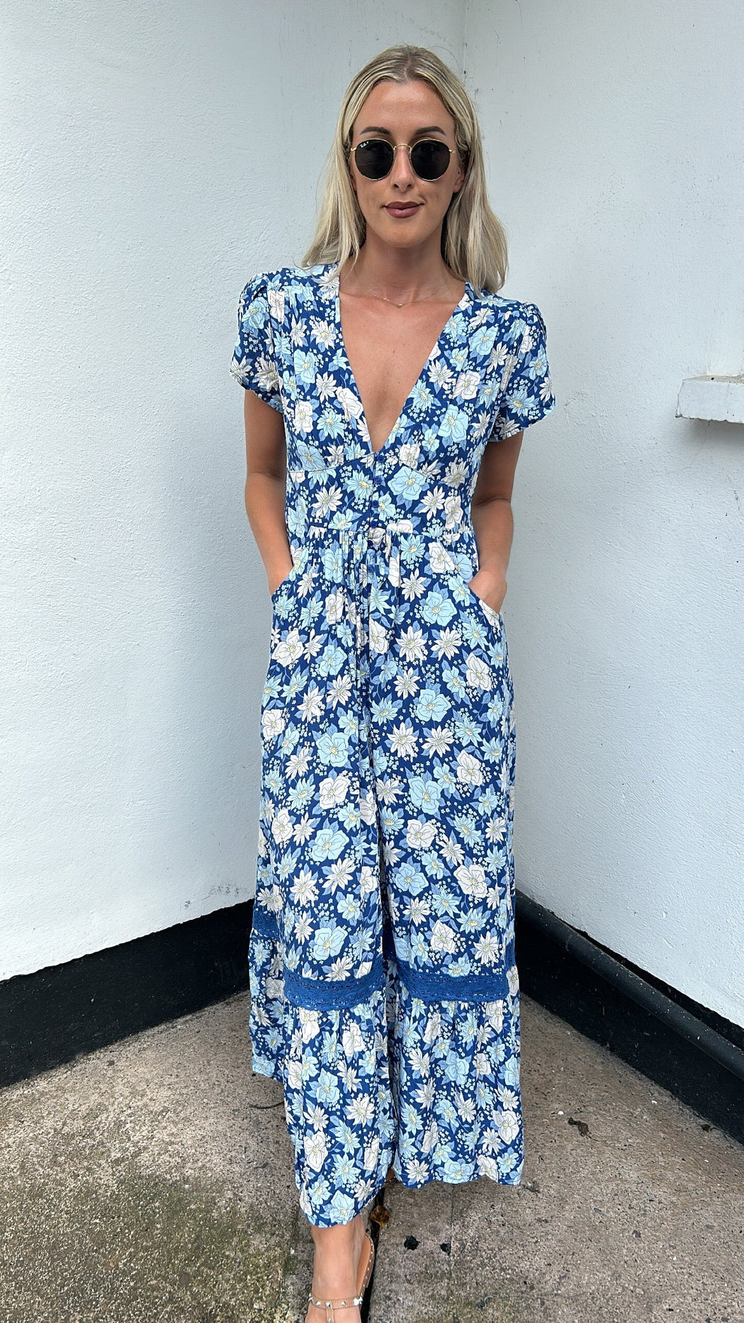 Francesa print maxi dress