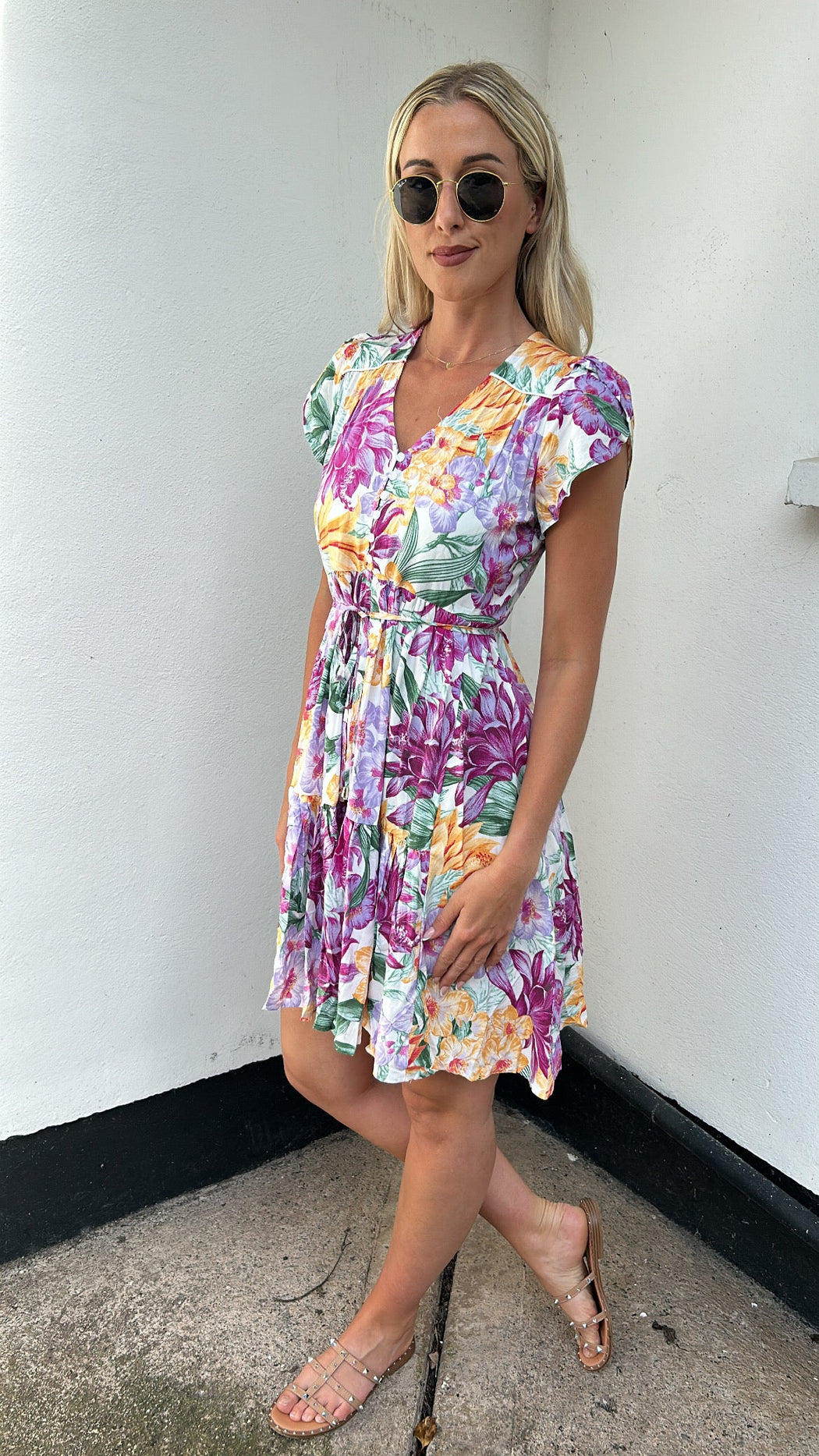 Tracey print mini dress
