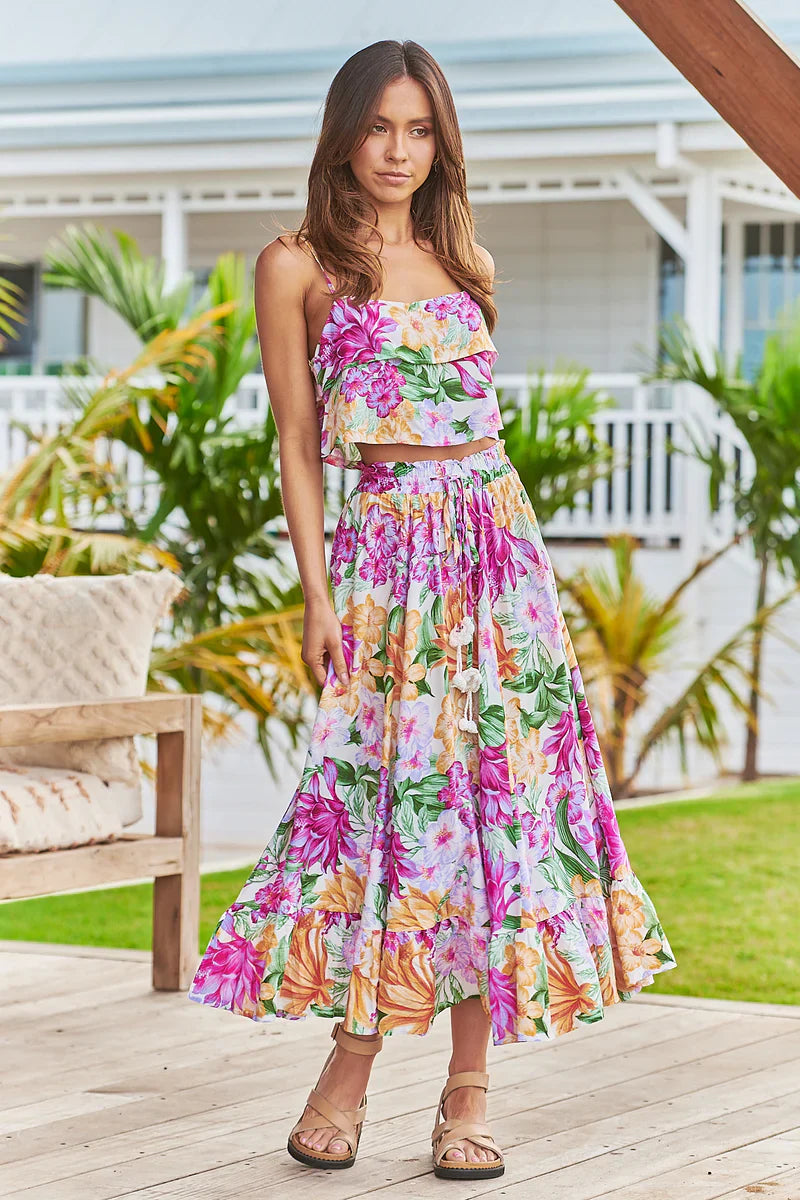 Honolulu print maxi & top set