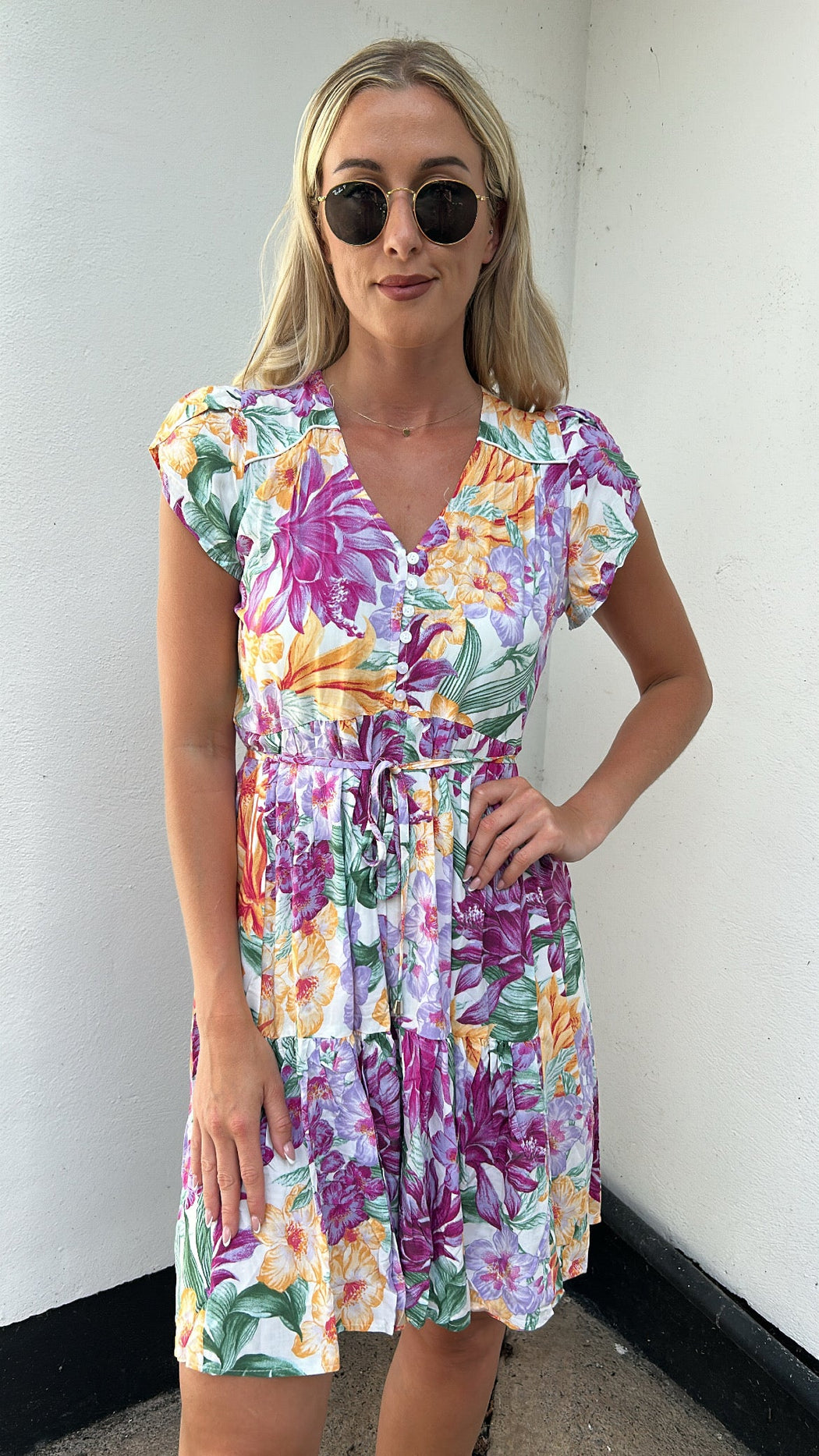 Tracey print mini dress