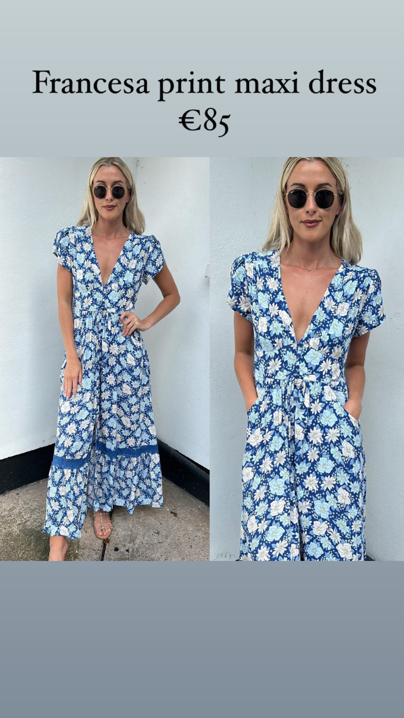 Francesa print maxi dress