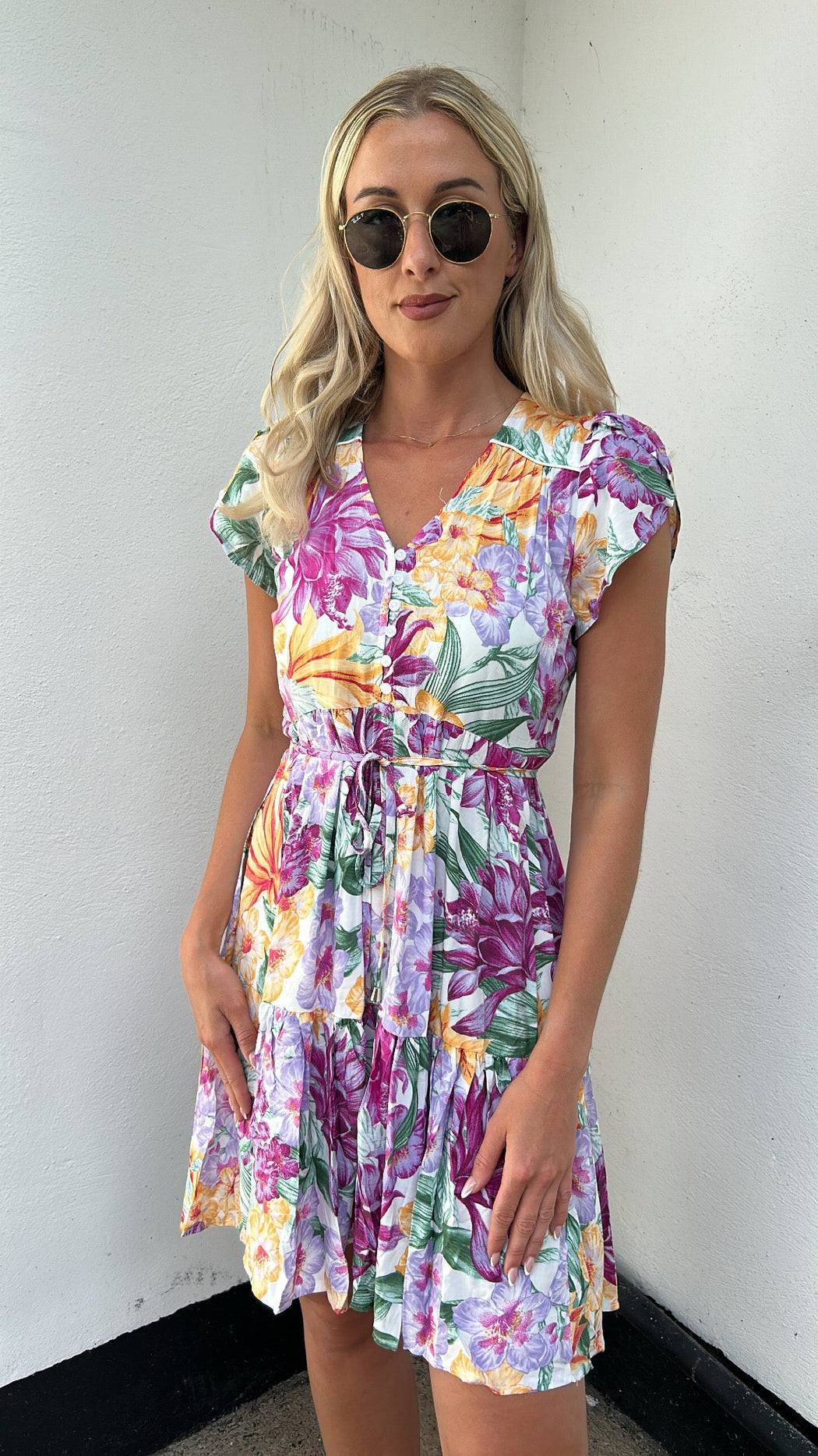 Tracey print mini dress