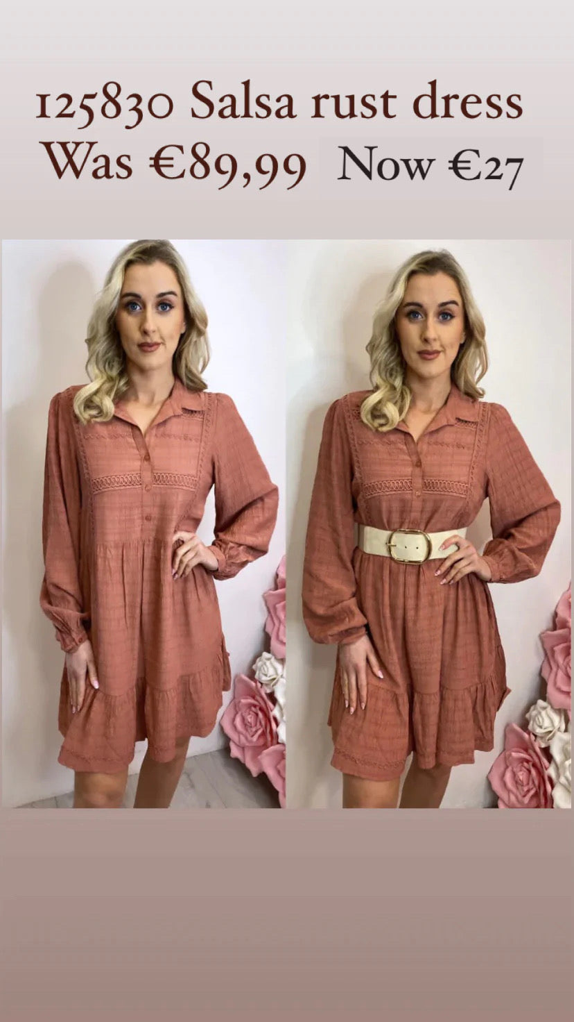 125830 Salsa rust dress sale