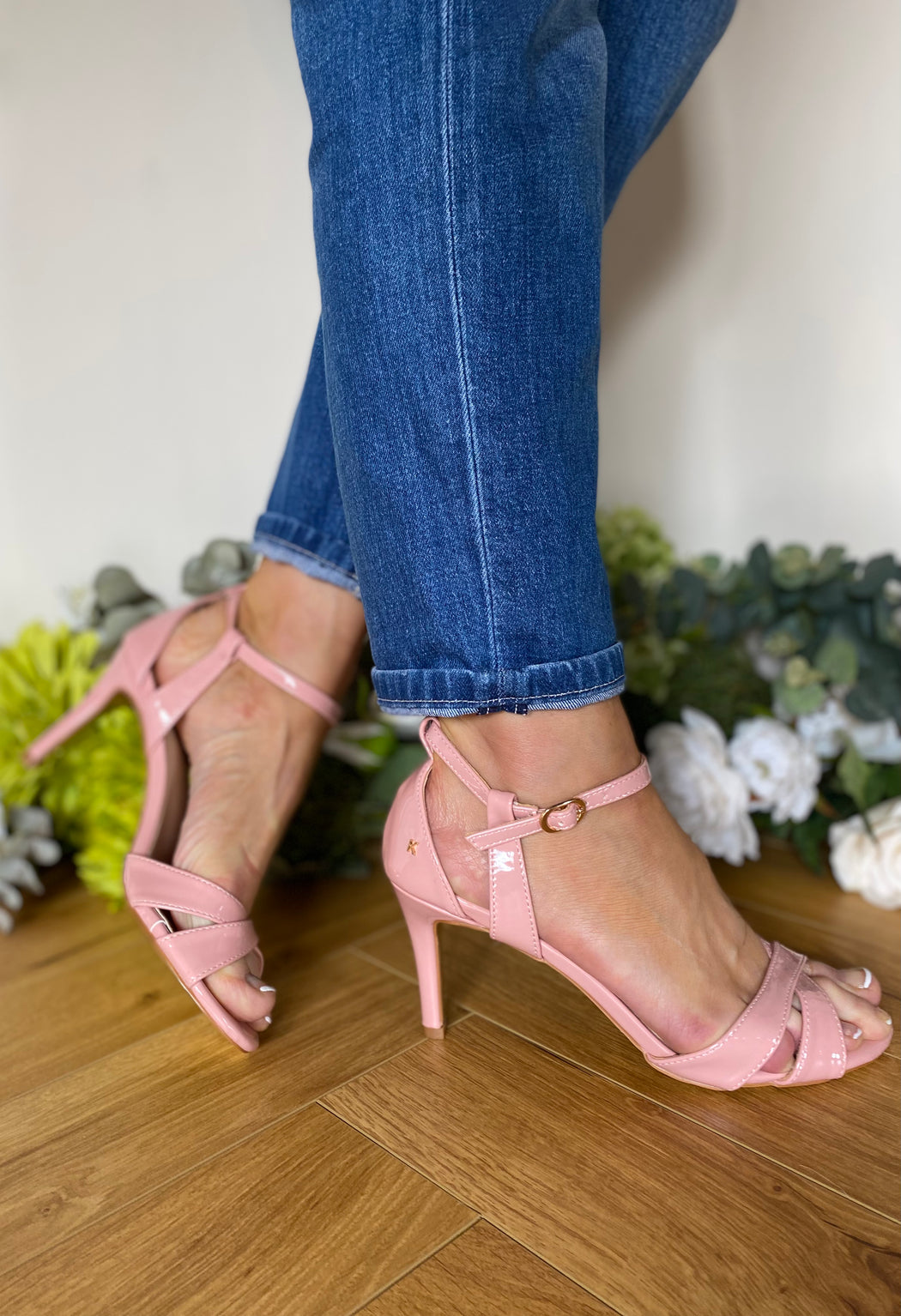 Aylesbury blush twist heels