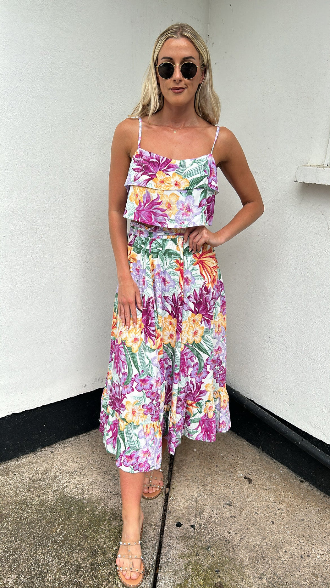 Honolulu print maxi & top set