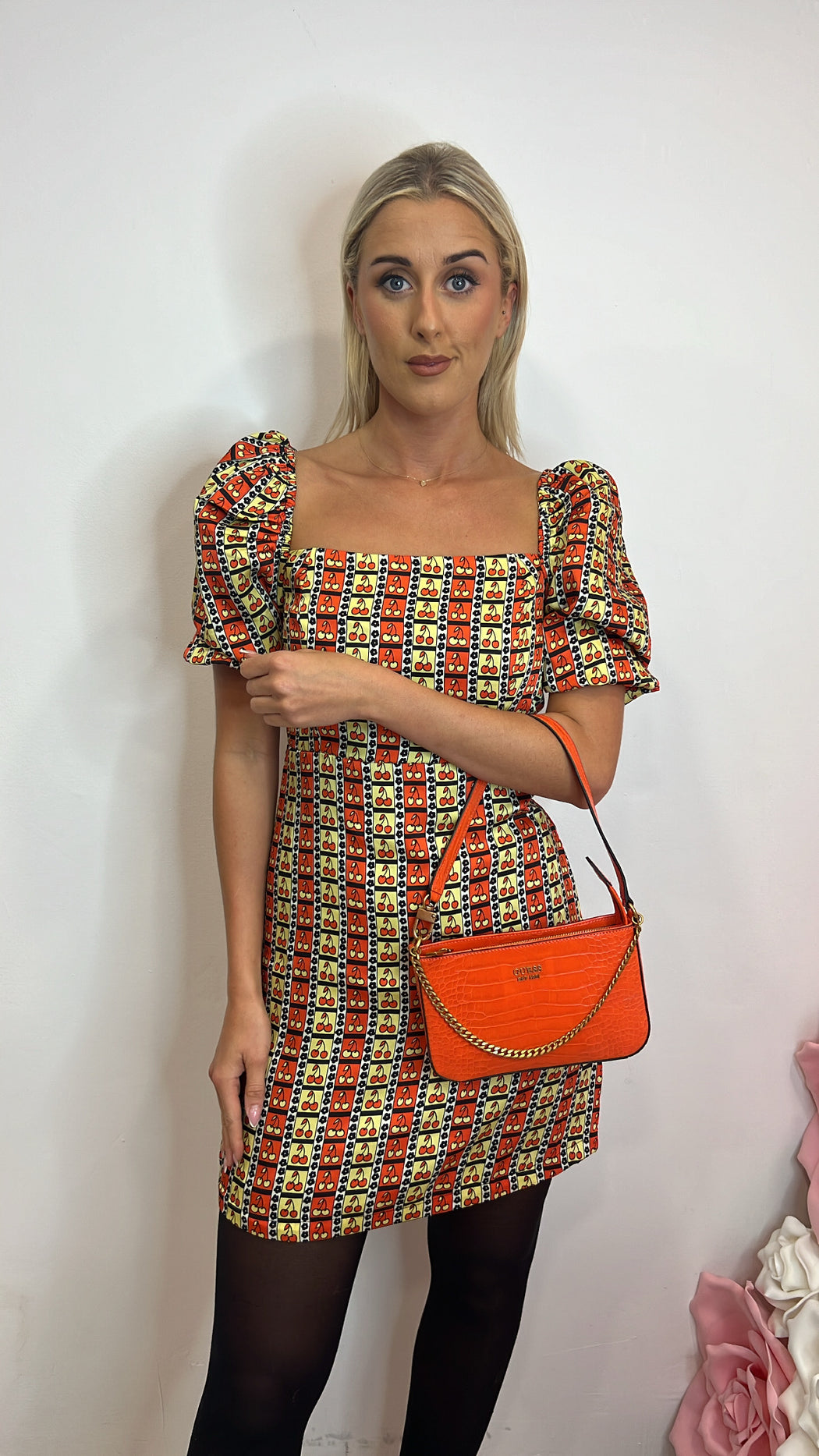 Ck6519 geo cherry dress