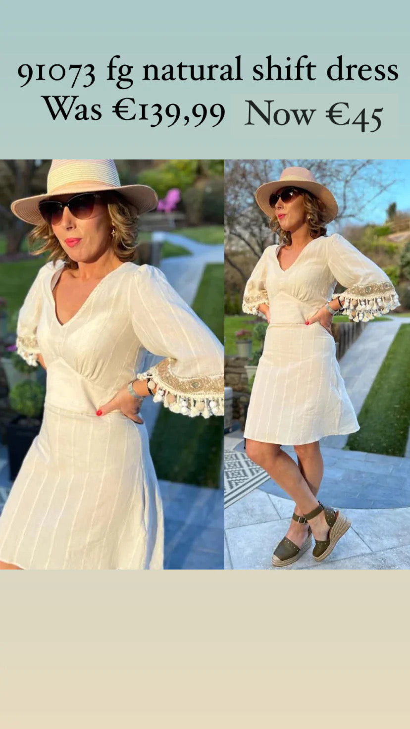 91073 fly girl sale natural shift dress