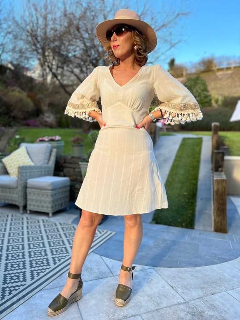 91073 fly girl sale natural shift dress