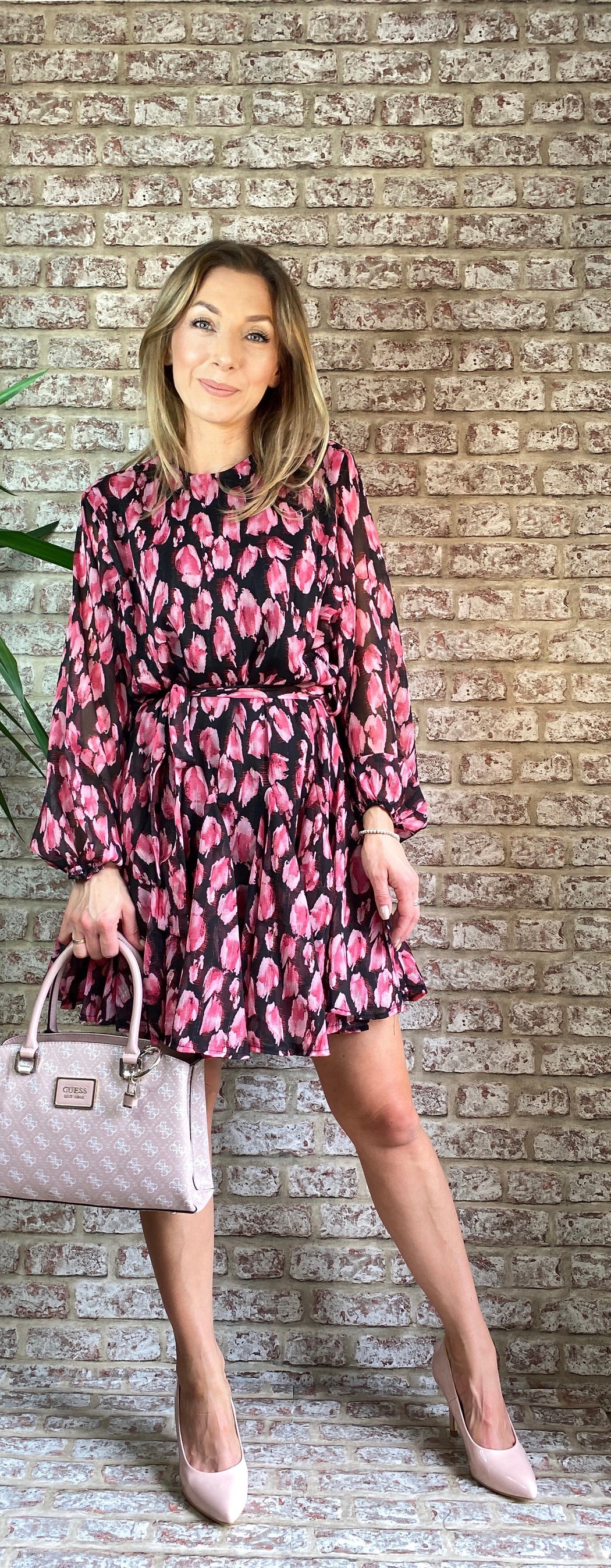 Black red Ivivi floral dress