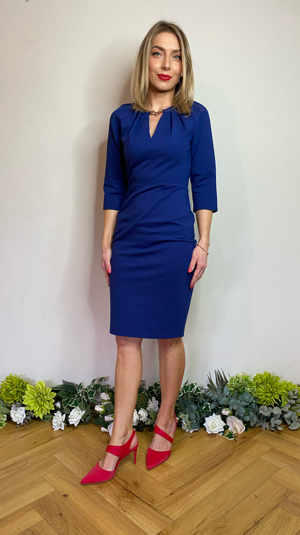 Jd9209 NAVY BLUE PENCIL DRESS