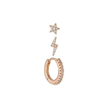 P123eap AUBREY ROSE GOLD EARRING SET