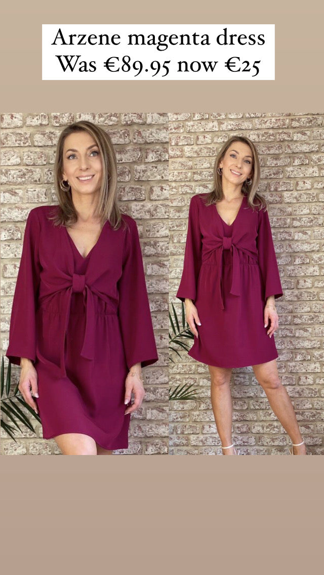 Arzene sale magenta dress