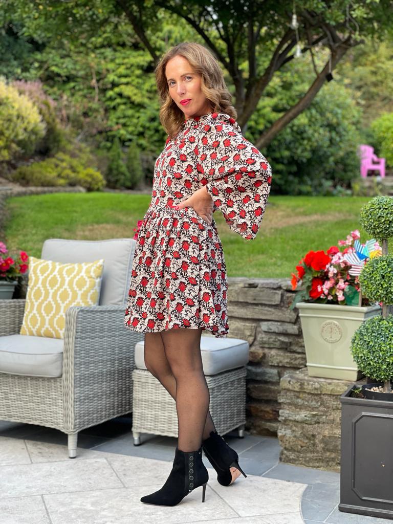 Sabbie traffic red mini dress