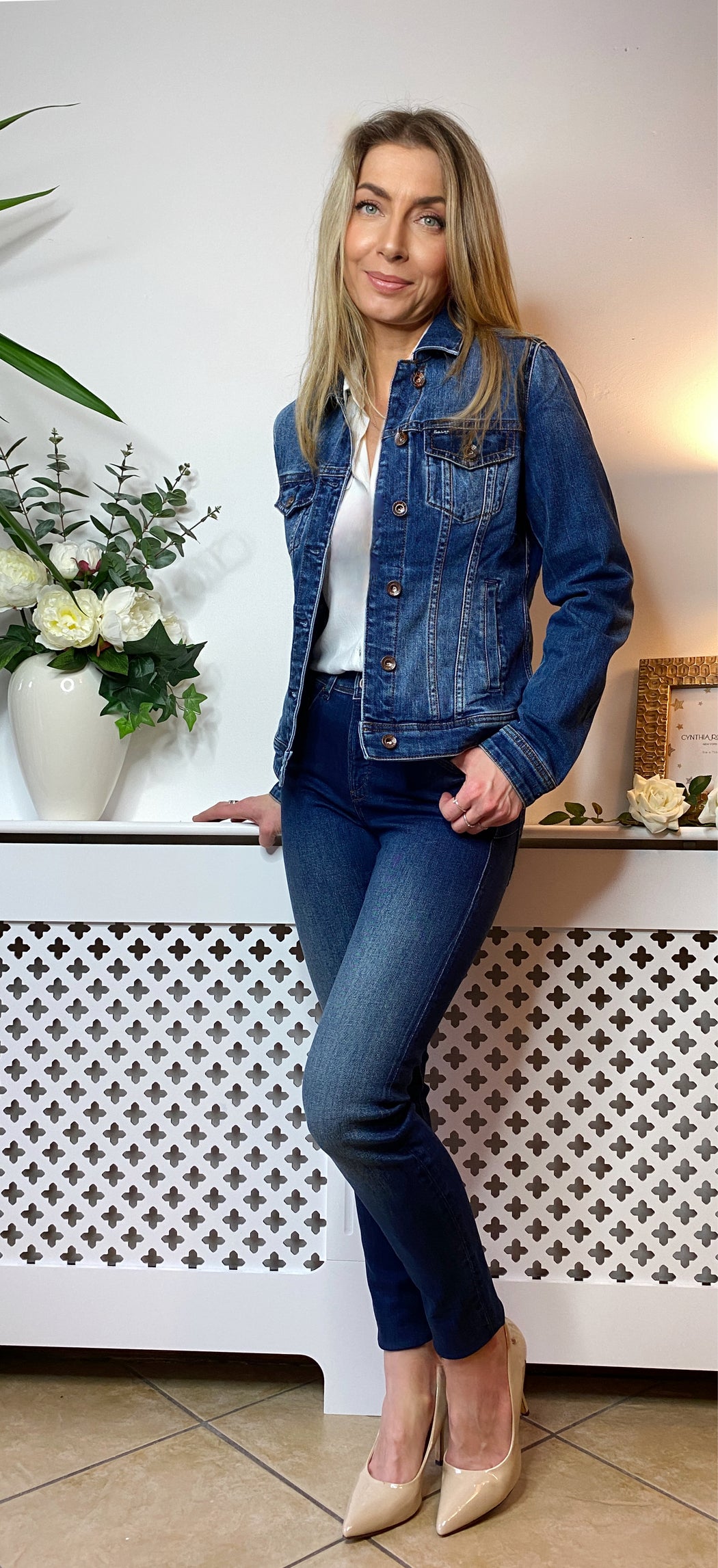 123253 PUSH IN SECRET SKINNY DARK JEANS