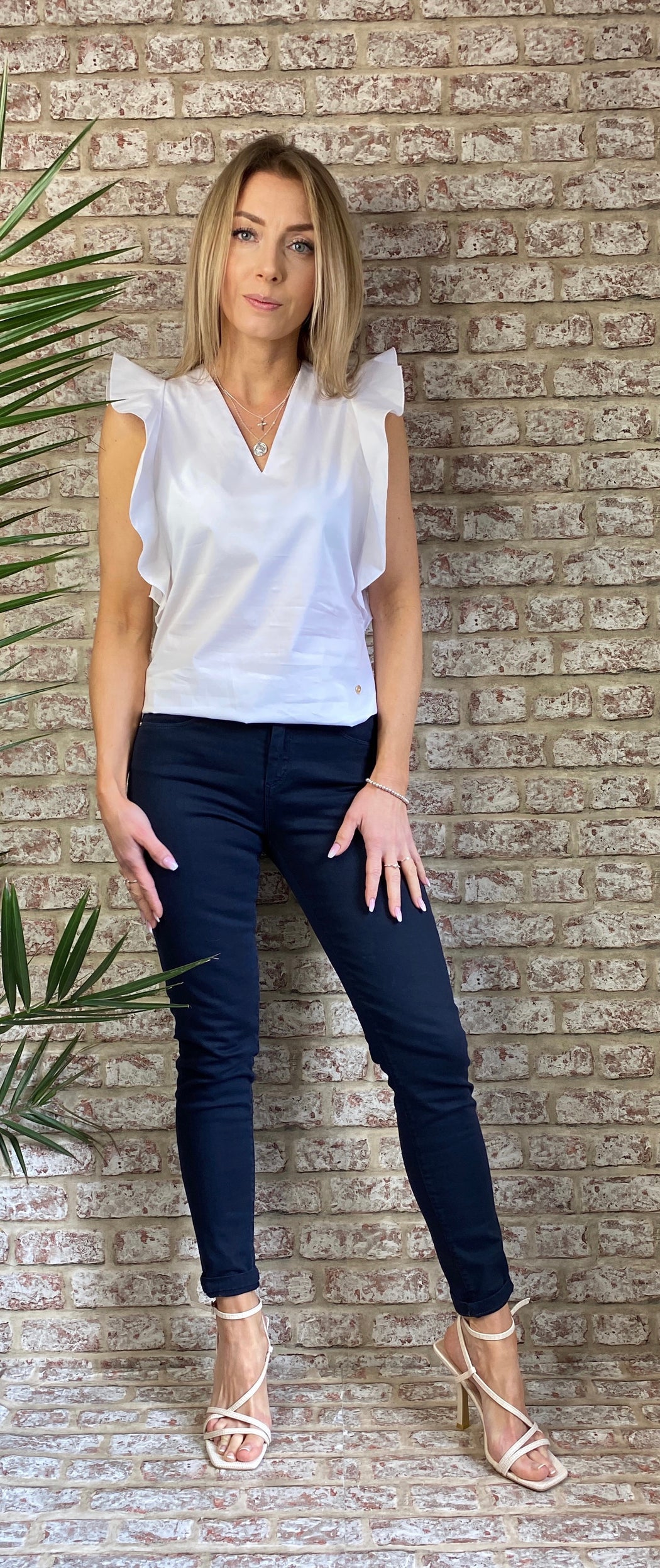 Dark navy fly girl sale skinnies