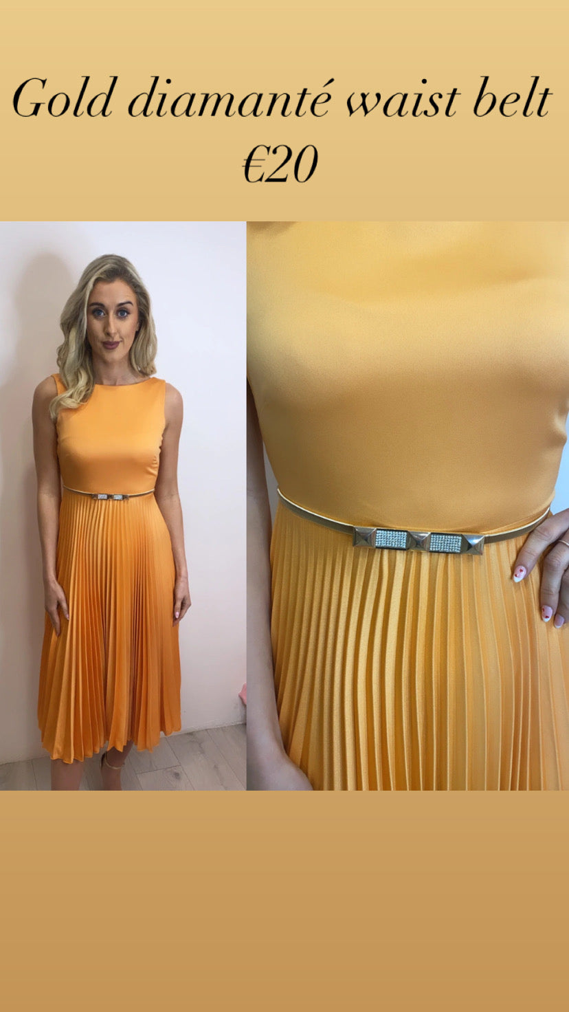 Gold diamanté waist belt