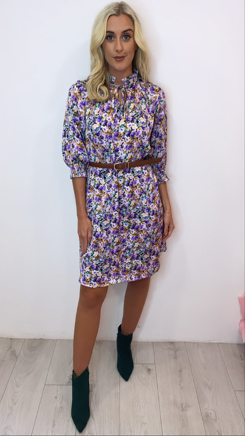 Love669 sale purple floral dress