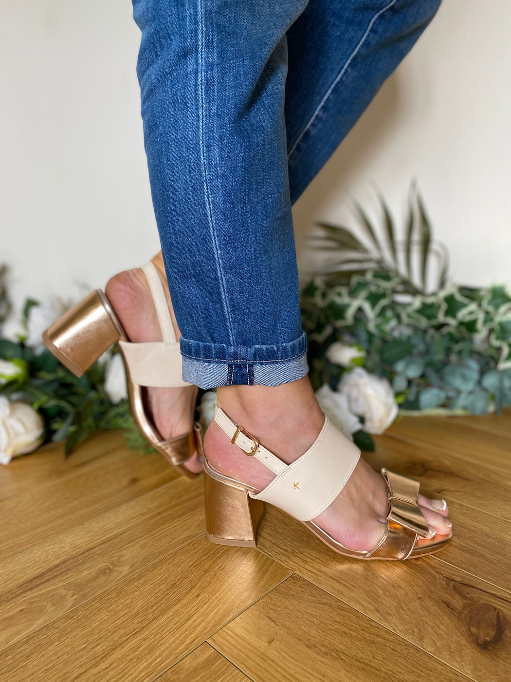 Brecon Golden shore heels