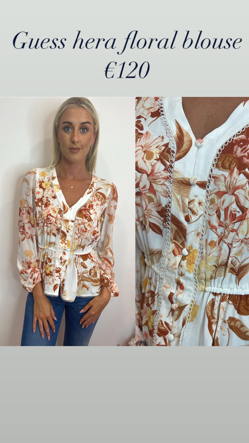 Guess hera floral blouse