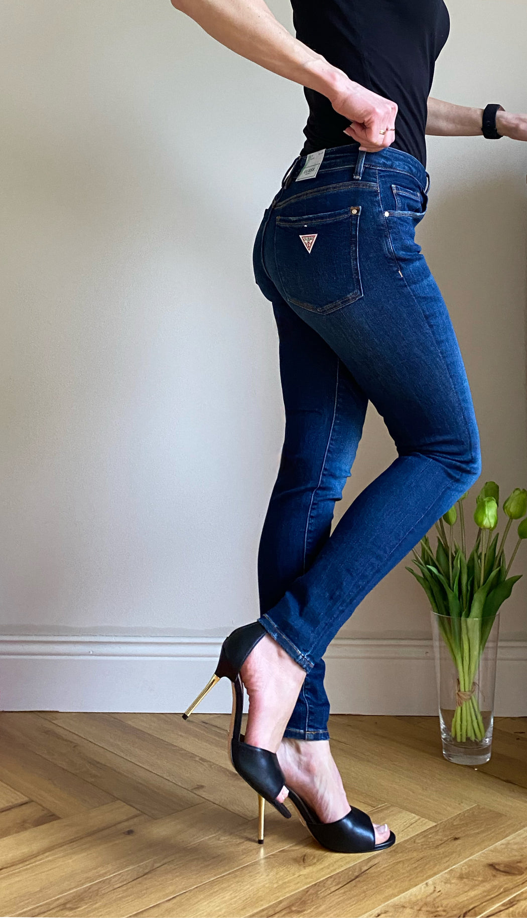 Guess Annette W2YA99D4Q03 skinny mid waist jean