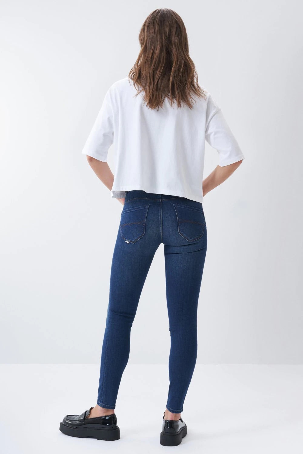 123253 PUSH IN SECRET SKINNY DARK JEANS